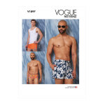 Patron vogue 1897xn - maillots de bain et tricot de peau pour homme du l au xxl - vogue - mondial tissus ...