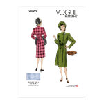 Patron vogue 1903b5 - manteau pleine longueur  ceinture du 36 au 44 - vogue - mondial tissus