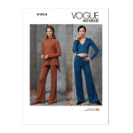 Patron vogue 1914zz - cardigan ajust  encolure en v du 44 au 52zz - vogue - mondial tissus