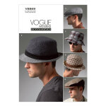 Patron vogue 8869osz chapeaux homme trilby, casquette & bob - de 57  62 cm - vogue - mondial tissus