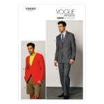 Patron vogue 8890muu ensemble tailleur homme veste, short et pantalon - du du 34  40 - vogue - mondial ...