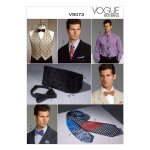 Patron vogue 9073osz ensemble accessoires mariage homme - gilet, ceinture charpe, pochette et cravates ...