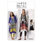 Patron vogue 9108zz top femme manches longues, robe  poches et legging par marcy tilton - du 44 au 54 ...