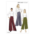 Patron vogue 9282os pantalons femme vass style palazzo dtails boutons - du 34 au 50 - vogue - mondial ...