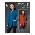 Patron vogue v1768b5 top pplum femme 36 - 44 - vogue - mondial tissus