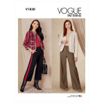Patron vogue v1830f5 veste, pantalon femme 44 - 52 - vogue - mondial tissus