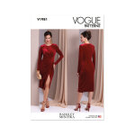 Patron vogue v1981f5 femme robe moulante 44 au 52 - vogue - mondial tissus