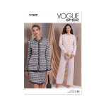 Patron vogue v1992b5 femme veste semi au ajuste 36 au 44 - vogue - mondial tissus