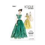 Patron vogue v2001k5 femme robe longue mmanches kimono 36 au 44 - vogue - mondial tissus