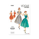 Patron vogue v2002k5 femme robe et mini cape 36 au 44 - vogue - mondial tissus