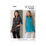 Patron vogue v2030b5 femme tunique trapze 36 au 44 - vogue - mondial tissus