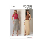 Patron vogue v2032y5 femme jupe fente devant 46 au 54 - vogue - mondial tissus