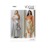 Patron vogue v2033p5 femme jupe drape 40 au 48 - vogue - mondial tissus