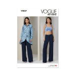 Patron vogue v2037b5 femme chemise ample 36 au 44 - vogue - mondial tissus