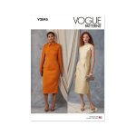 Patron vogue v2045b5 robe moulante pour femme du 36 au 44 - vogue - mondial tissus