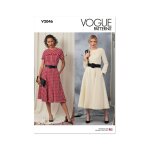 Patron vogue v2046r5 robe ajuste pour femme du 42 au 50 - vogue - mondial tissus