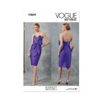 Patron vogue v2047y5 robe bustier pour femme du 46 au 54 - vogue - mondial tissus
