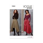 Patron vogue v2050y5 jupe mi - longueur pour femme du 46 au 54 - vogue - mondial tissus