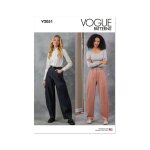 Patron vogue v2051h5 pantalon taille haute pour femme du 34 au 42 - vogue - mondial tissus