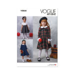 Patron vogue v2058a robe double pour enfant de 3  8 ans - vogue - mondial tissus