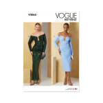 Patron vogue v2063y5 femme robe moulante 46 au 54 - vogue - mondial tissus