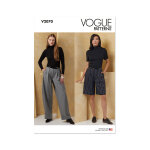Patron vogue v2070y5 femme pantalon ou short ample 46 au 54 - vogue - mondial tissus