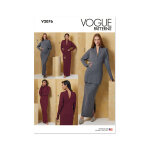 Patron vogue v2076y5 femme haut et robe dtente 46 au 54 - vogue - mondial tissus