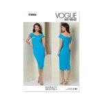 Patron vogue v2086y5 robe fourreau femme 46 - 54 - vogue - mondial tissus
