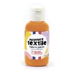 Peinture textile orange pot 50ml - origine france - graine cr�ative - mondial tissus
