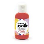 Peinture textile rouge pot 50ml - origine france - mondial tissus