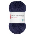 Pelote 100 gr basic jumbo knit 100% acrylique bleu marine mt - mt - mondial tissus
