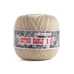 Pelote coton cable  crochet n12 cru - mondial tissus