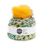 Pelote de fil � tricoter 1 bonnet pompon bonito multico moutarde - pingouin - phildar - mondial tissus ...