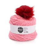 Pelote de fil � tricoter 1 bonnet pompon bonito rose candy - pingouin - phildar - mondial tissus