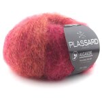 Pelote de fil  tricoter algasoie imprime multico orange / rouge 210m - plassard - plassard - mondial ...