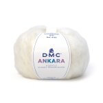 Pelote de fil  tricoter ankara blanc - dmc - dmc - mondial tissus
