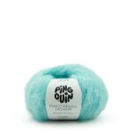 Pelote de fil � tricoter brush mohair bleu radiance - pingouin - pingouin - mondial tissus