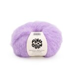 Pelote de fil  tricoter brush mohair lilas pingouin - pingouin - mondial tissus