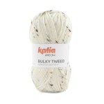 Pelote de fil  tricoter bulky tweed n100 cru - katia - katia - mondial tissus