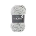Pelote de fil  tricoter duvetine gris clair - bergre de france - bergre de france - mondial tissus ...