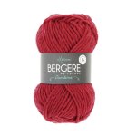 Pelote de fil  tricoter duvetine rouge - bergre de france - bergre de france - mondial tissus