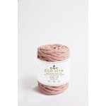 Pelote de fil  tricoter eco vita 12 - coton recycl rose layette col n41 - dmc - mondial tissus