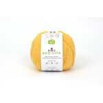 Pelote de fil  tricoter eco vita 3 recycle jaune n009 - dmc - dmc - mondial tissus