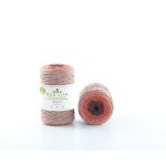 Pelote de fil  tricoter eco vita 4 - coton recycl bicolore taupe orang n105 - dmc - mondial tissus ...