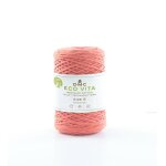 Pelote de fil  tricoter eco vita 4 - coton recycl rose saumon n15 - dmc - mondial tissus