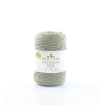 Pelote de fil  tricoter eco vita 4 recycle kaki clair n8 - dmc - dmc - mondial tissus