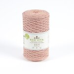 Pelote de fil  tricoter eco vita 4 recycle rose n104 - dmc - dmc - mondial tissus
