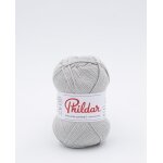 Pelote de fil  tricoter love coton gris - phildar - phildar - mondial tissus