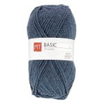 Pelote de fil � tricoter mt basic bleu jean - mt - mondial tissus