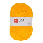 Pelote de fil  tricoter mt basic jaune - mt - mondial tissus